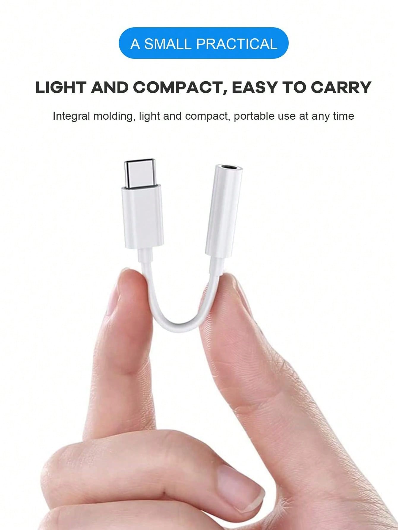 D8 USB-C to 3.5mm HiFi Adapter, DAC Mic, Aux Dongle for iPhone/Samsung