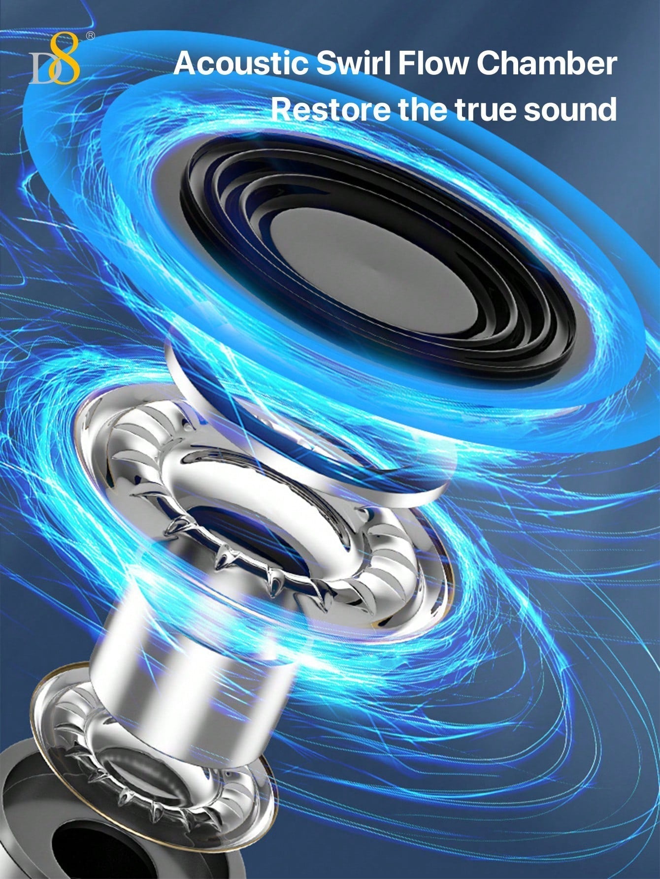 D8 USB-C In-Ear Headphones, Mic & Volume Control for iPhone/Galaxy/iPad