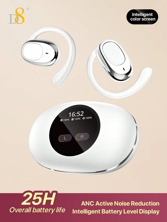 D8 Wireless Earbuds, LED Display, ENC Noise Canceling, Sport Design, Mic