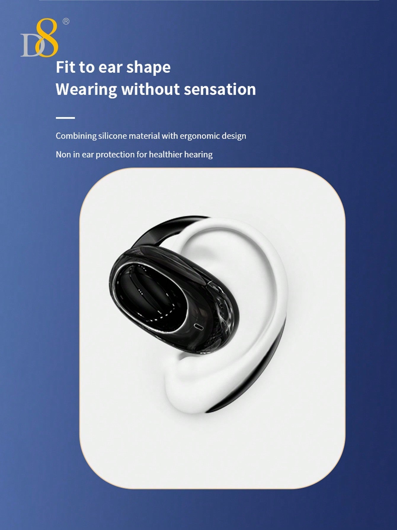 D8 Wireless Earbuds, LED Display, ENC Noise Canceling, Sport Design, Mic