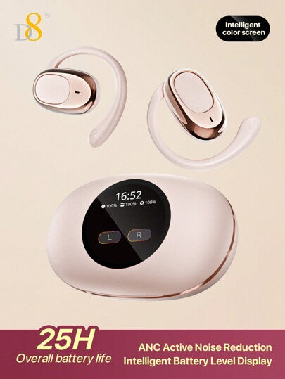 D8 Wireless Earbuds, LED Display, ENC Noise Canceling, Sport Design, Mic