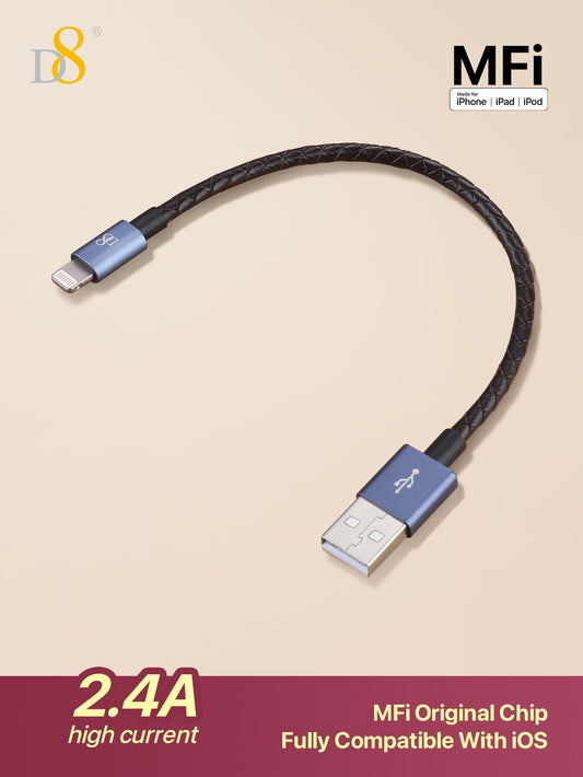 MFi Leather Fast Lightning to USB Cable | Mobile Accessory - Dynamic8