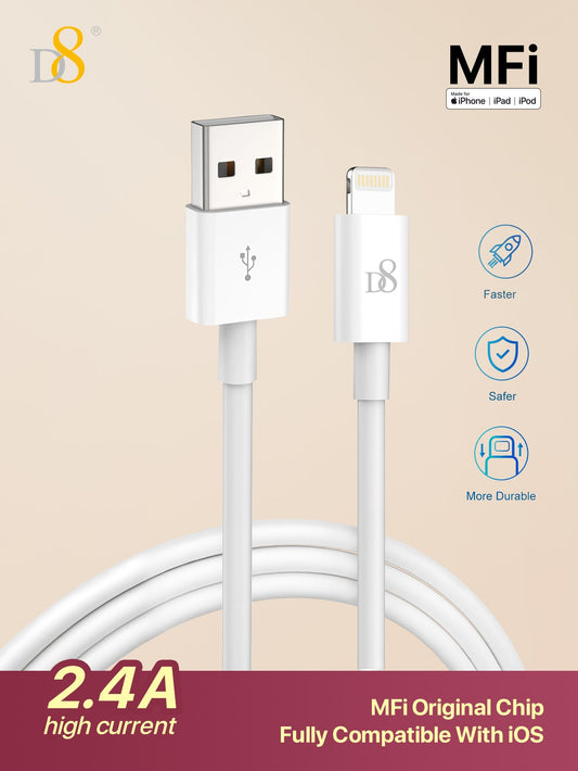 D8 MFi Lightning Power & Sync Cable | Mobile Accessories - Dynamic8