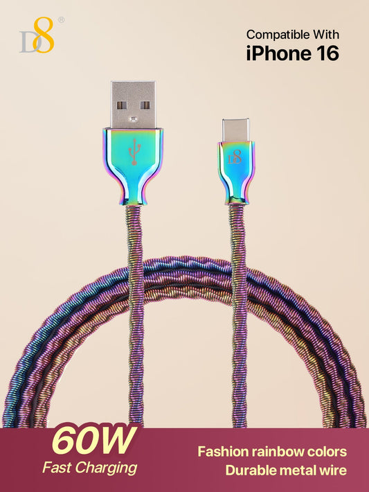 Dazzled Metal Type-C USB Cable - Fast Charging Fancy Color TC