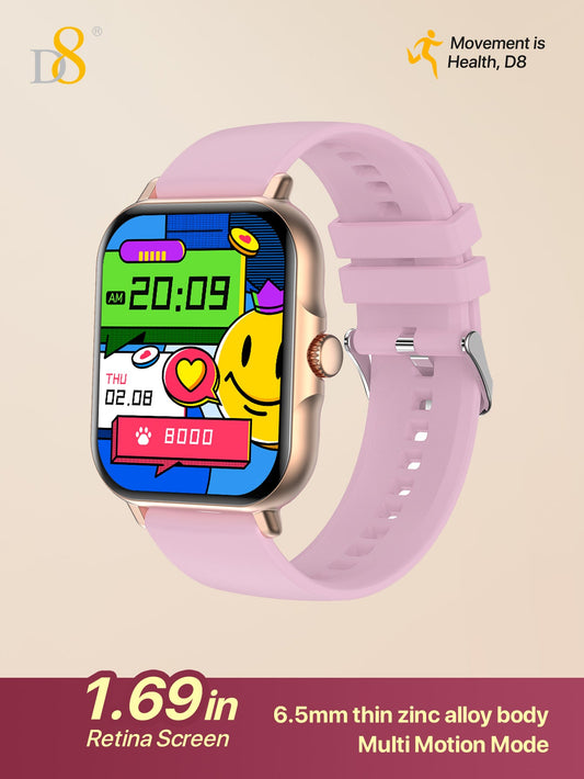 D8UP3 Smart Watch with Call Function, Health Monitoring, Sport Detection, Fitness Tracker for Men and Women, Compatible with iOS & Android