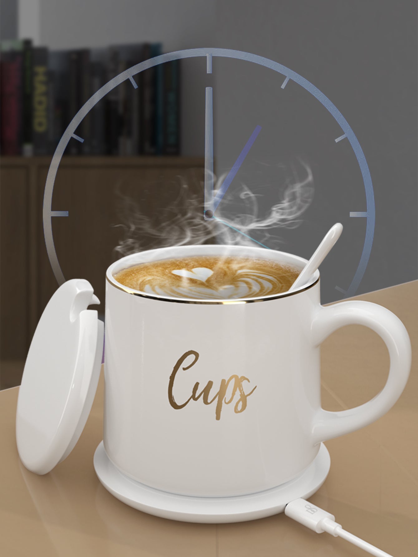 Dynamic8 Wireless Charging 55℃ Thermostatic Coffee Mug - PC Material