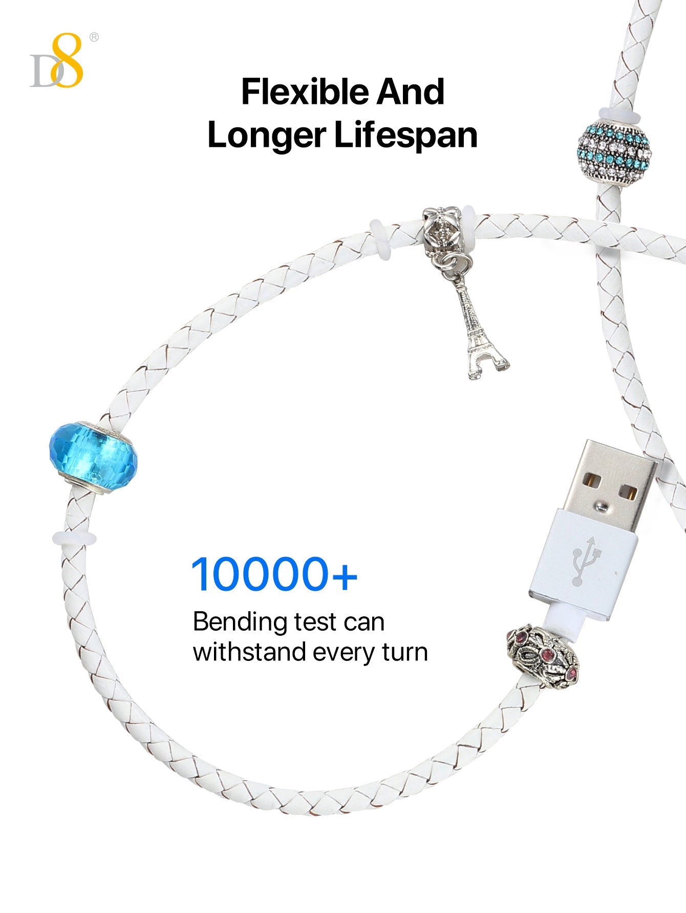 Phoenix Genuine Leather USB to Lightning MFi Cable - Dynamic8