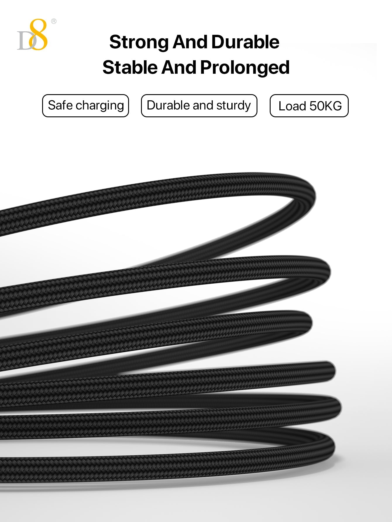 Nylon Braided Type-C to USB Cable | Dynamic8