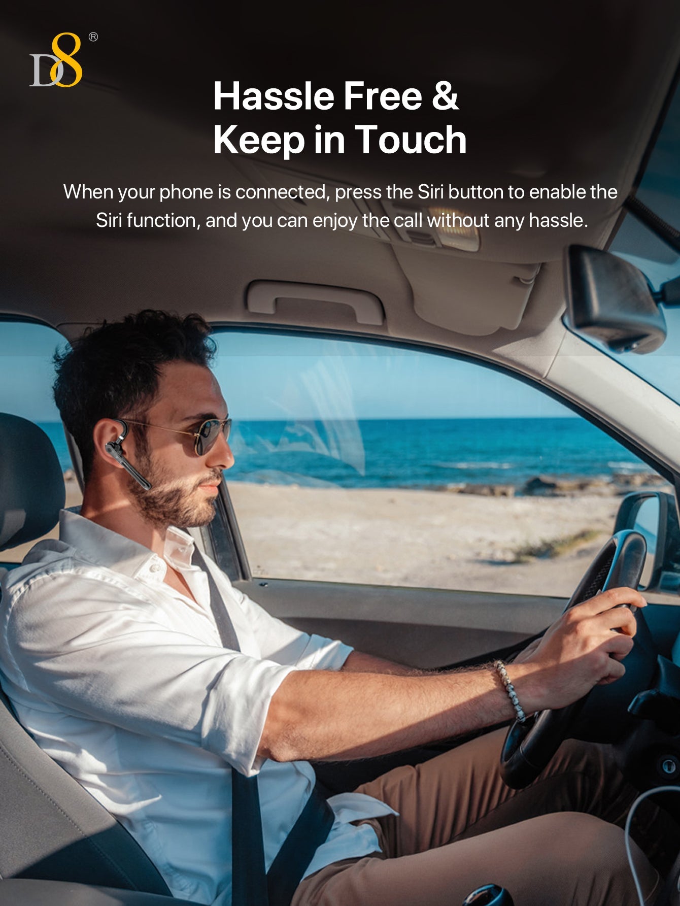 D8 Wireless Earbuds Headphones ,Massive Charge Reserve Battery Base ,300H Long standby,In charging compartment,talk time on full charge:80HOURS,Single headset fully charged,talking time in the state:6-8HOURS, with LED Display Over-Ear Buds with Earhooks