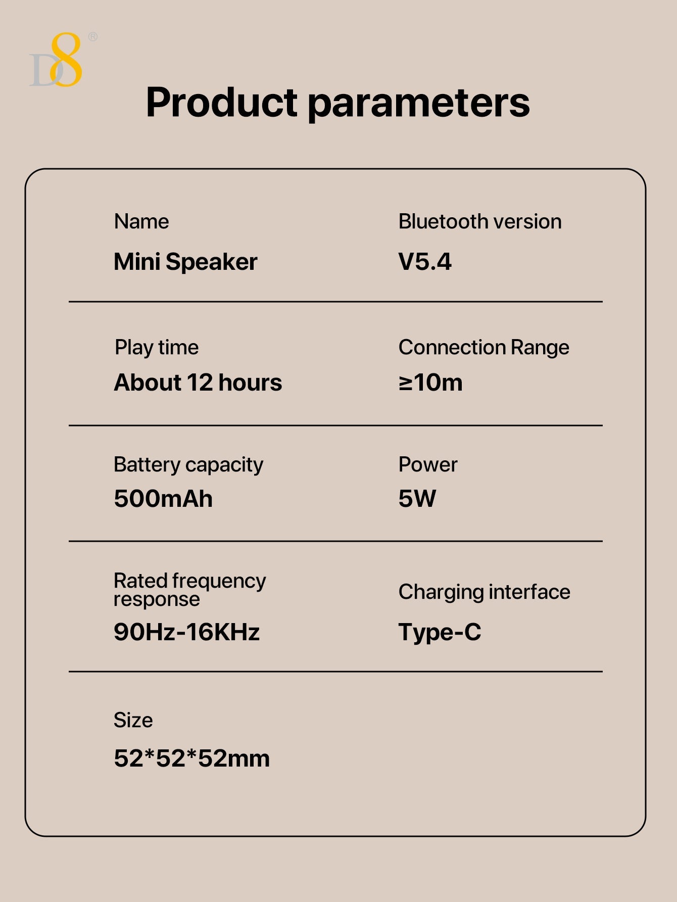 D8 Wireless Induction Magnetic Bluetooth Speaker, Portable Mini Bluetooth Loudspeaker with Bass Diaphragm, 5W Internal-Magnet, 10H Playtime, RGB Light, Including Magnetic Ring and Lanyard, Silicone folding air cabinInnovative folding airbag structure