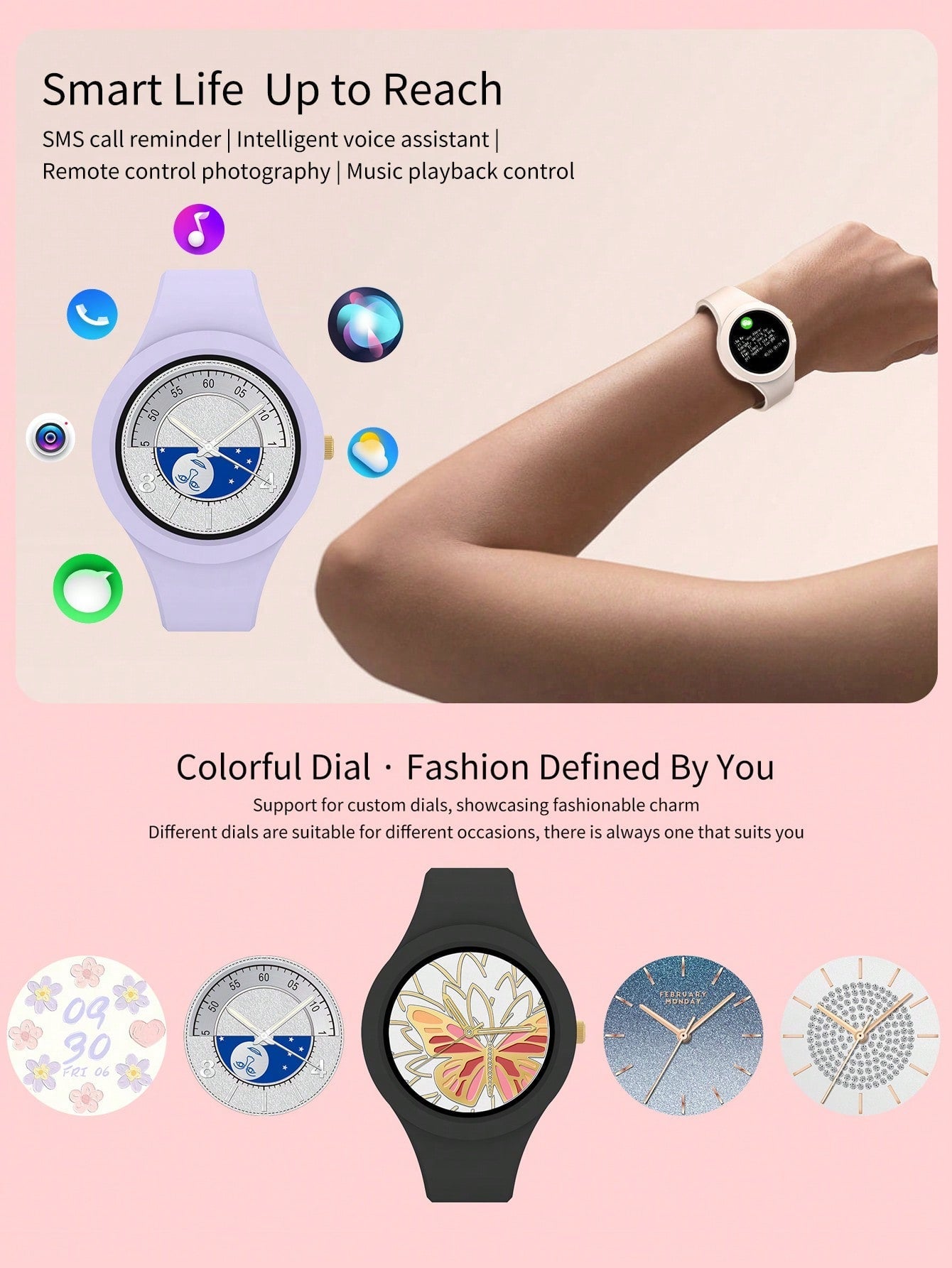 D8 Smartwatch, IP67 Waterproof Tracker, Heart Rate & Sleep Monitor, iOS/Android