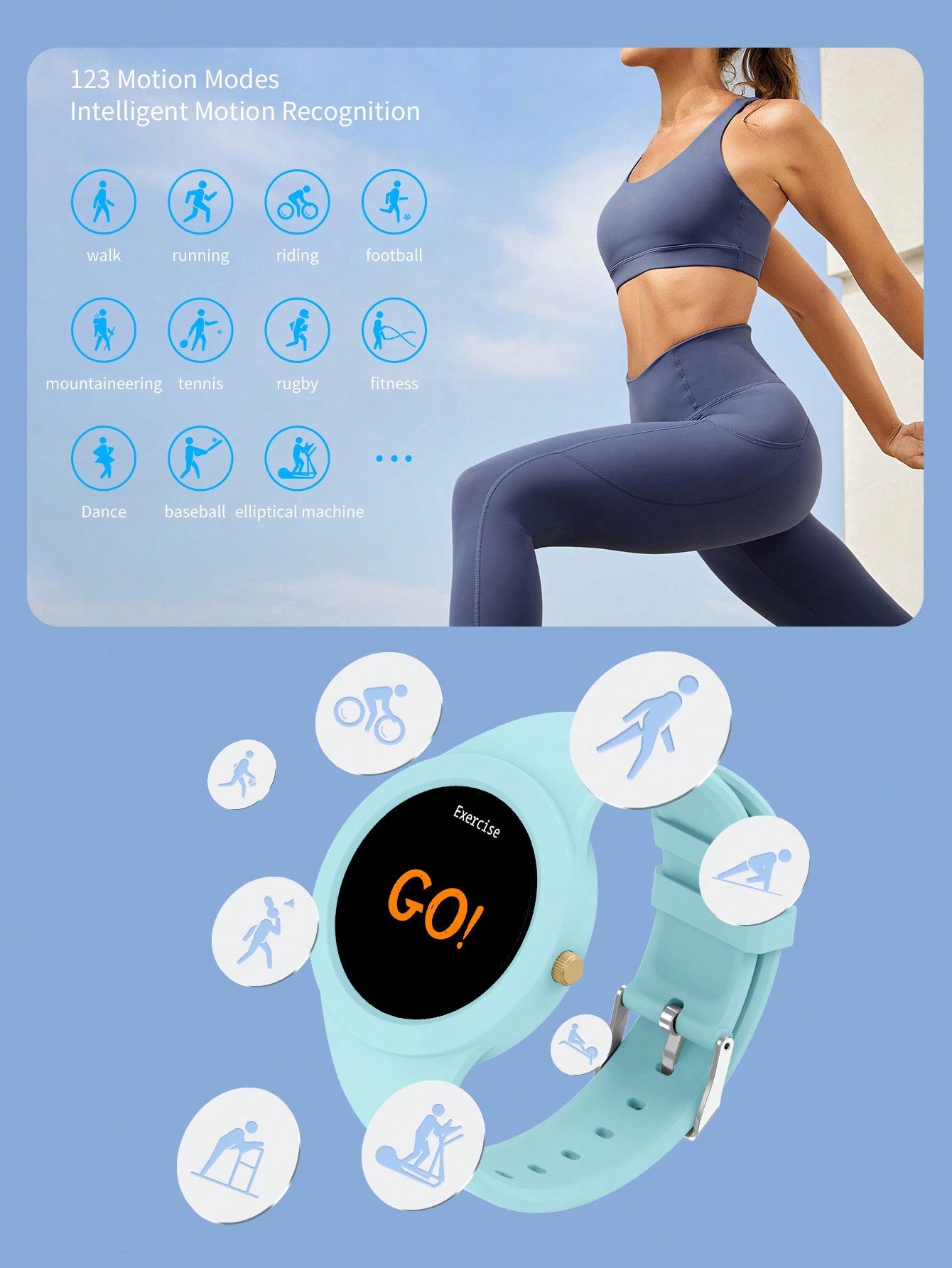 D8 Smartwatch, IP67 Waterproof Tracker, Heart Rate & Sleep Monitor, iOS/Android