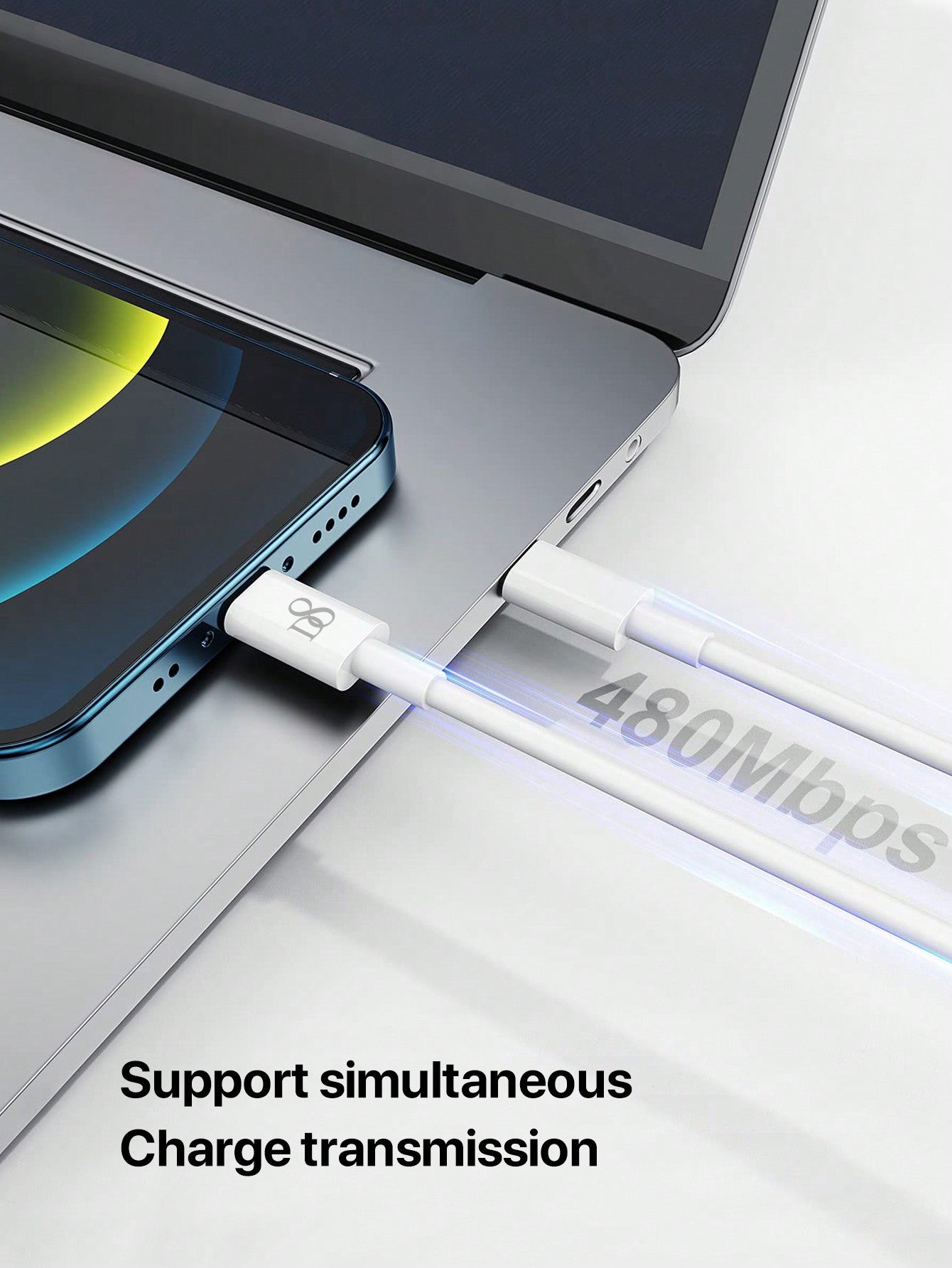 D8 20W PD USB C Wall Charger with 3.3FT Cable, MFi Certified, Super Fast Charging for iPhone & iPad