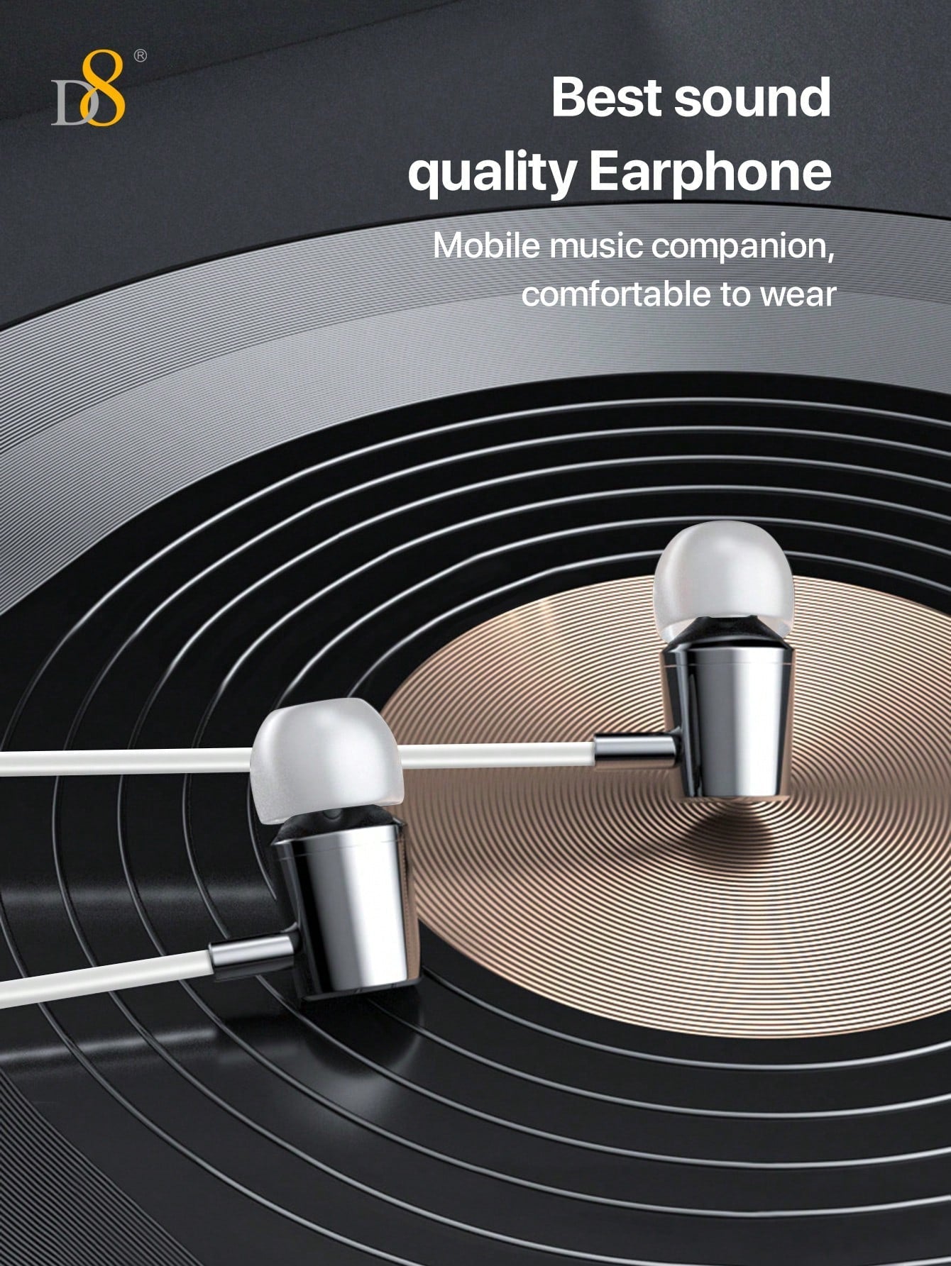 D8 USB-C Earbuds [2-Pack], In-Ear Headphones, Mic & Volume for iPhone/Samsung