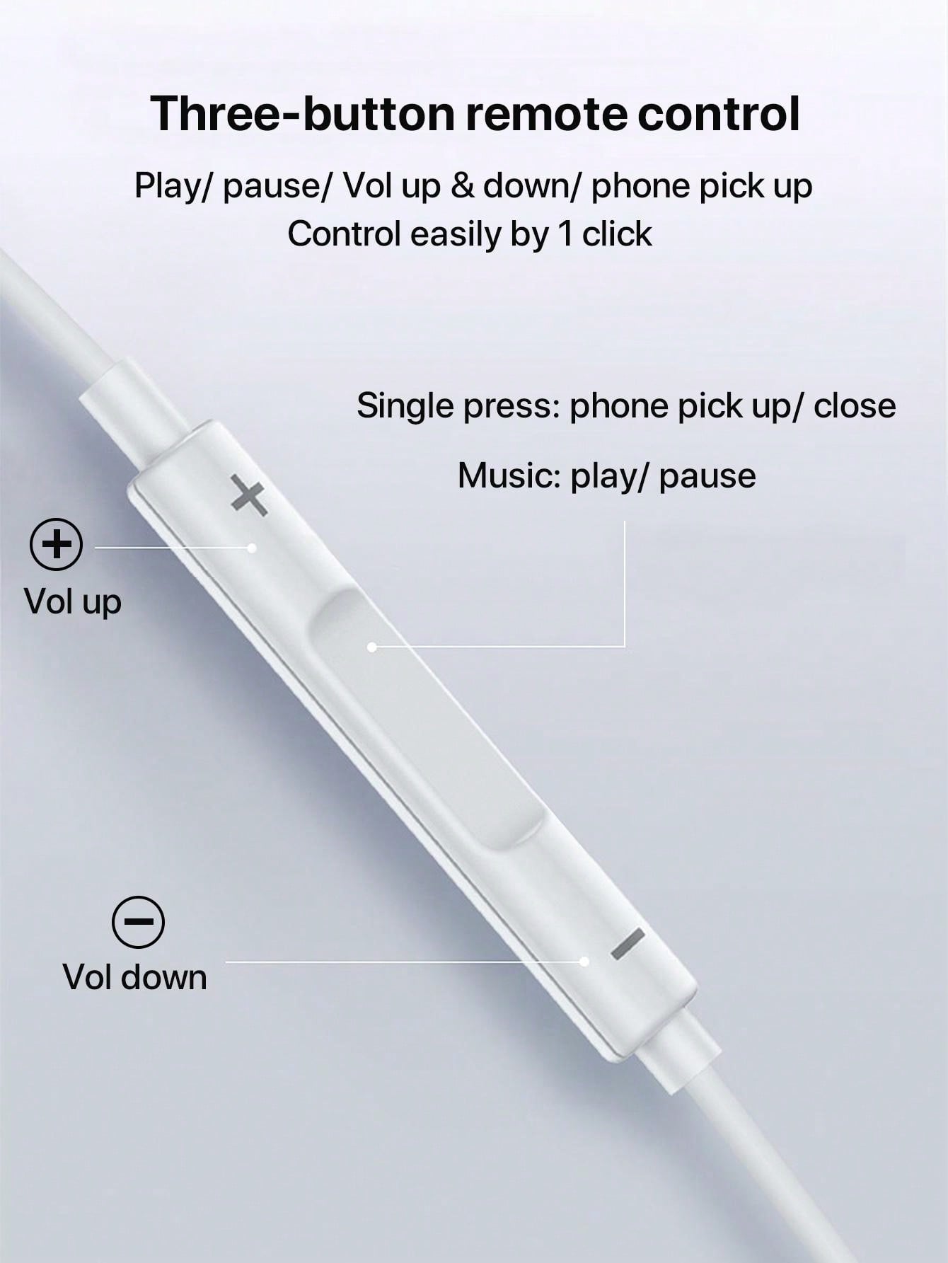 D8 MFi Certified Lightning Earbuds (2Pcs) with Mic Controller, Compatible with iPhone 14/13/12/11 Pro Max