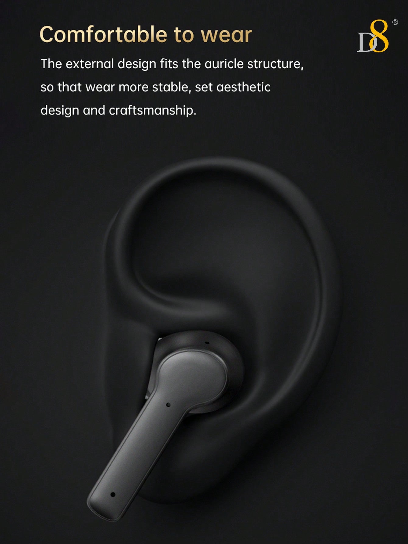 D8 Wireless Earbuds, LCD Touch, ANC & Transparency, BT 5.3, 40H Playtime