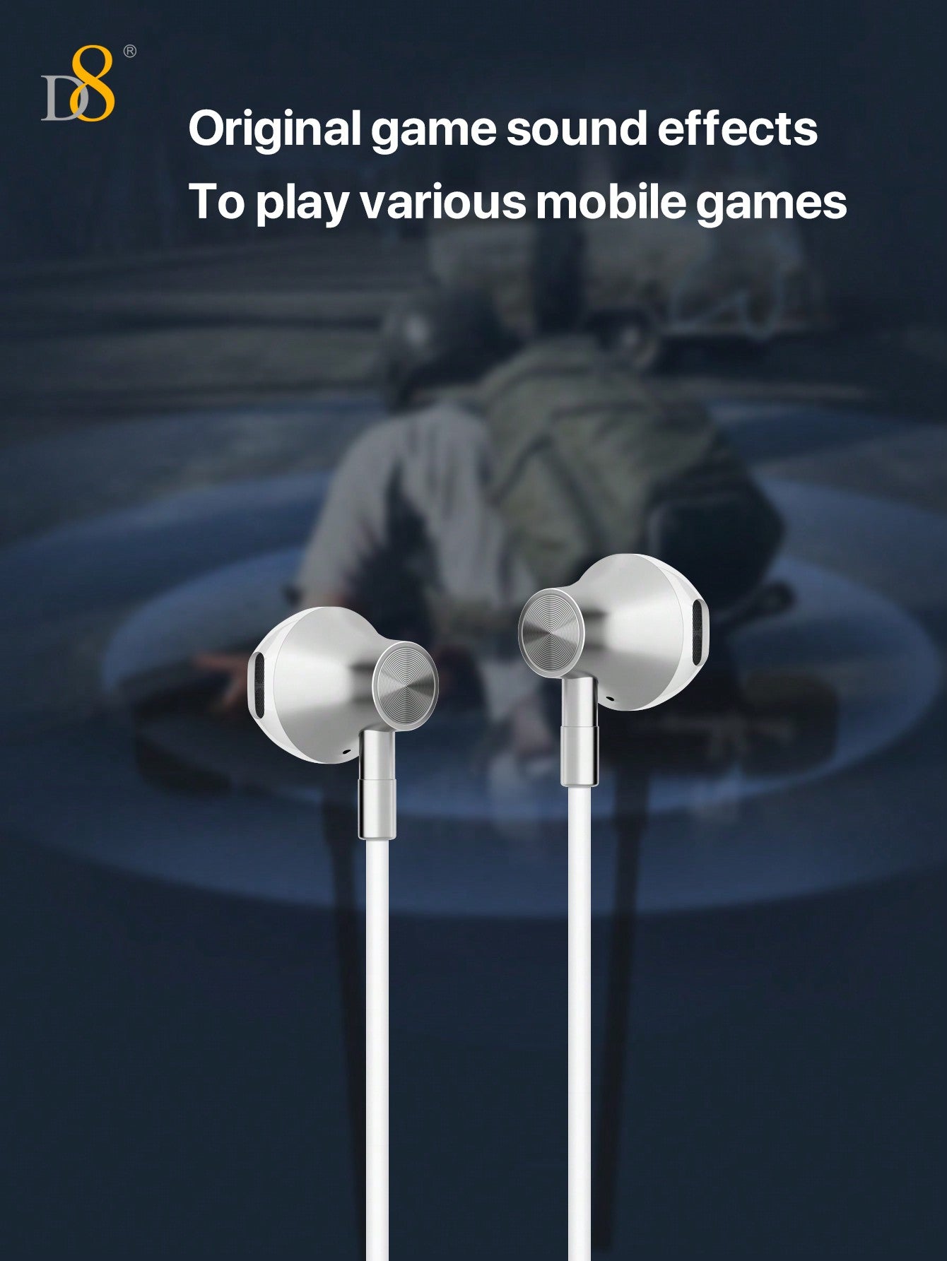 D8 Lightning Headphones with Microphone & Remote for iPhone