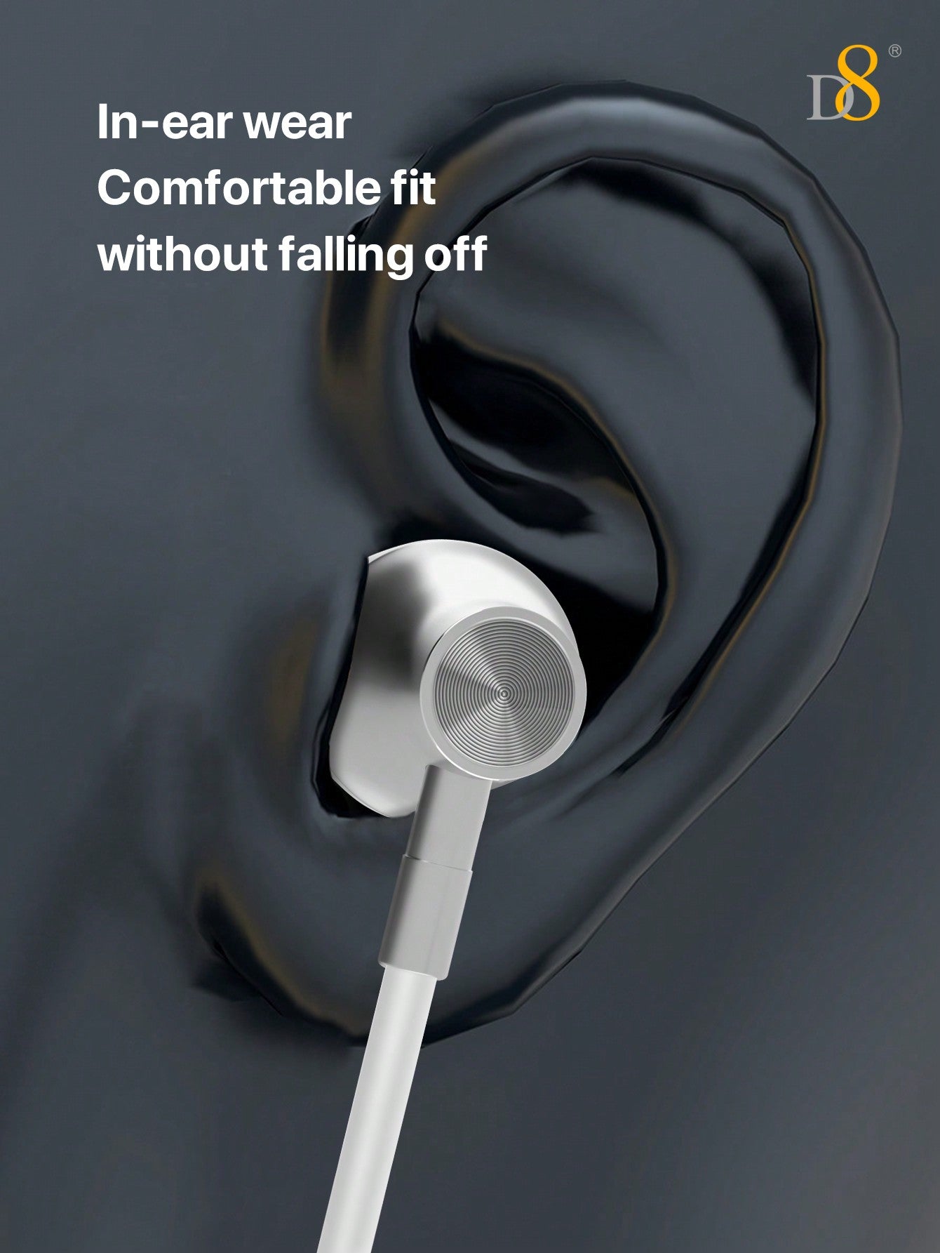 D8 Lightning Headphones with Microphone & Remote for iPhone