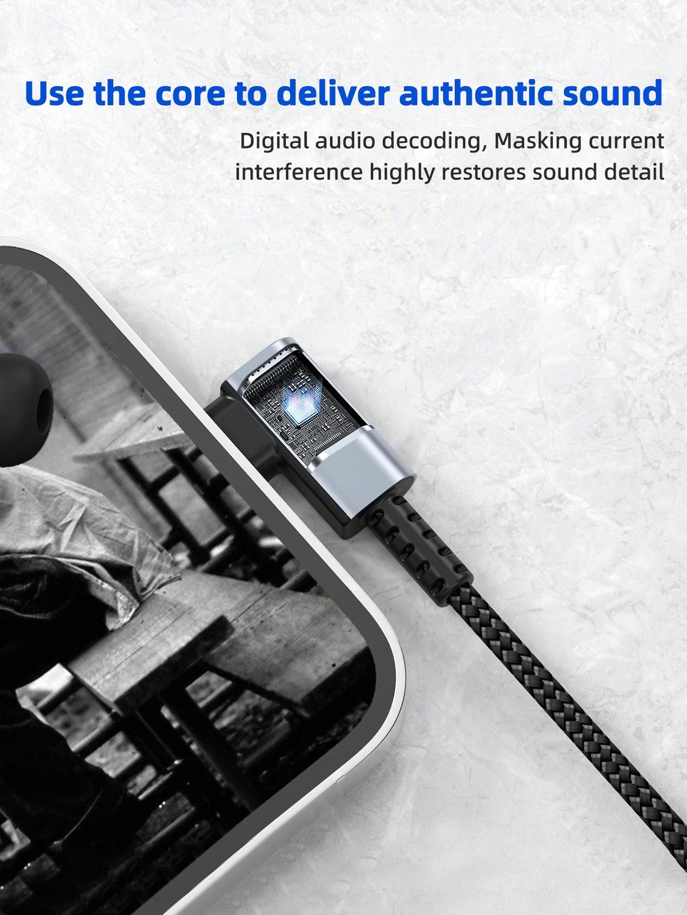 D8 USB-C to 3.5mm Adapter, Aux Audio Dongle for Smartphones & Tablets