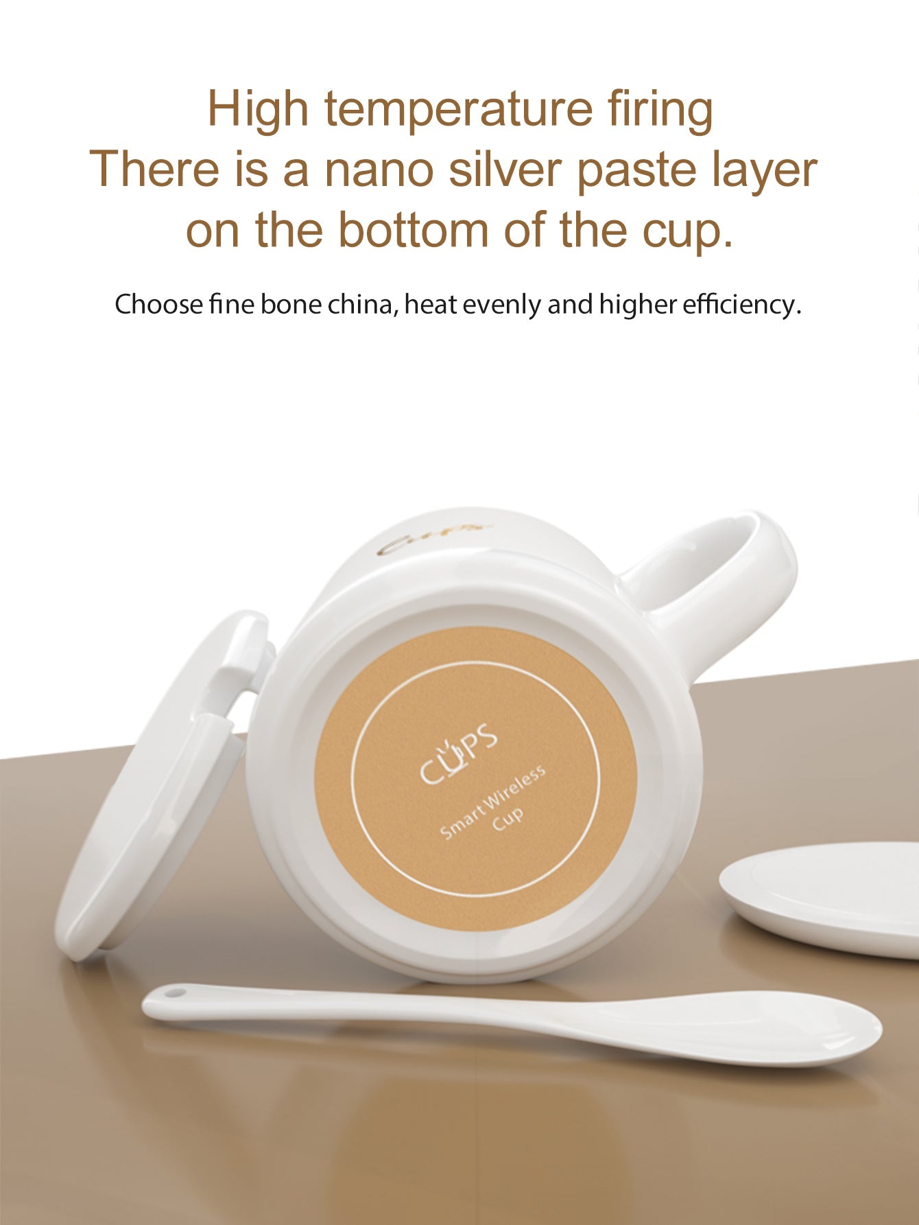 Dynamic8 Wireless Charging 55℃ Thermostatic Coffee Mug - PC Material