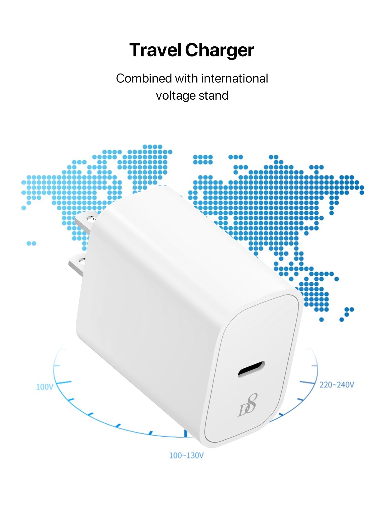 D8 PD20W USB C Fast Charger, PD Power Wall Charger,USB C to USB C Cable , iPhone15 Charger Fast Charging,3.3ft Long USB-C to USBC Power Cord Compatible with iPhone16/16pro/ 15/15 Pro/15 Plus/15 Pro Max, iPad Pro/Air/Mini MacBook, Galaxy S23+/S22 S21 S20