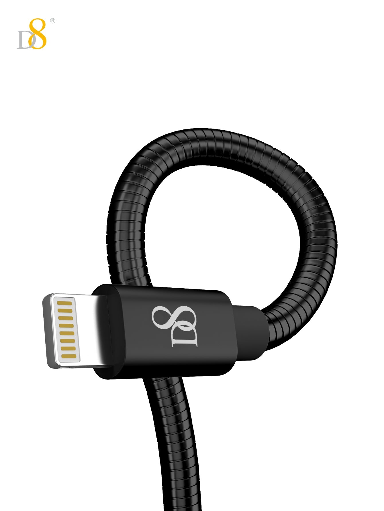 Stainless Jacket MFi Lightning to USB Charging Cable | Dynamic8