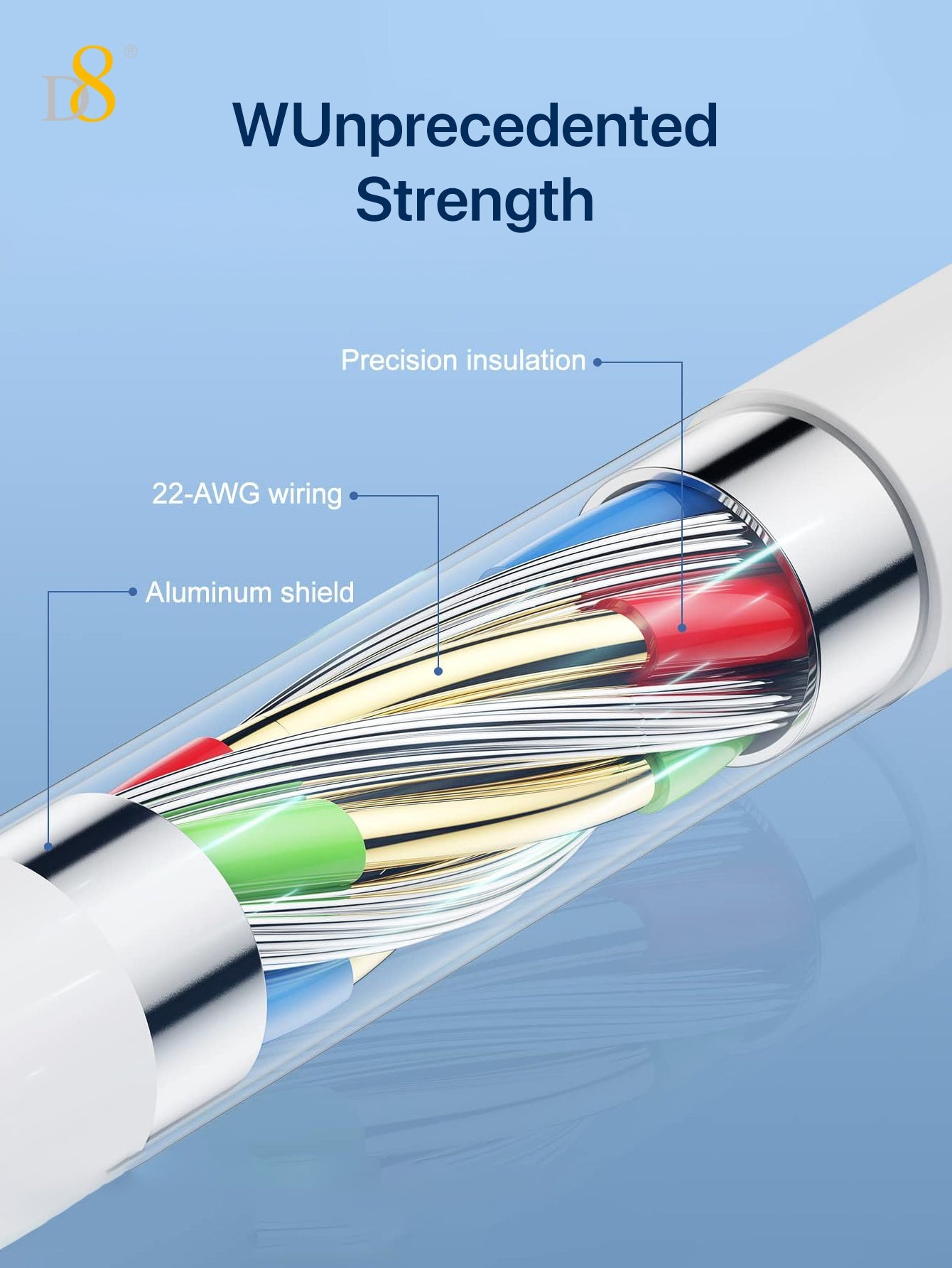 D8 MFi Lightning Power & Sync Cable | Mobile Accessories - Dynamic8