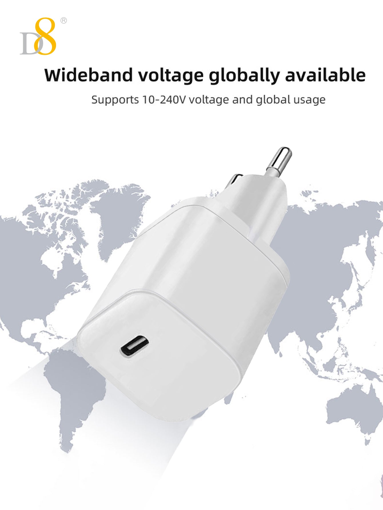 33W USB-C Wall Charger – Fast Charging for iPhone & MacBook | Dynamic8