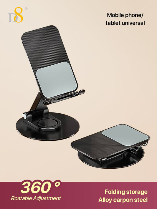 D8 360° Dual Folding Phone & Tablet Stand - Adjustable, Foldable, Desktop Use